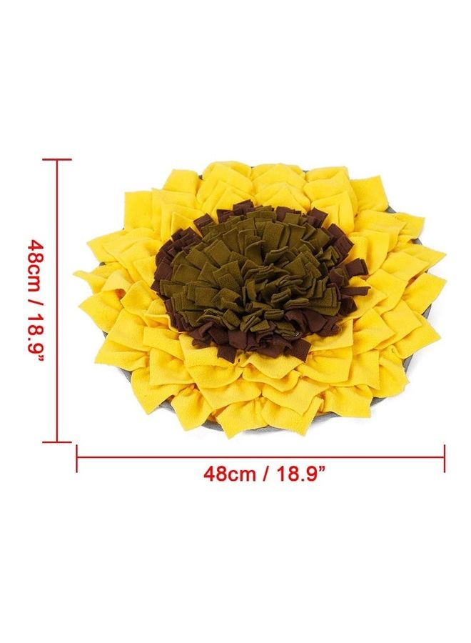 NIBEMINENT Pet Snuffle Mat Yellow/Brown 48cm - Image 5