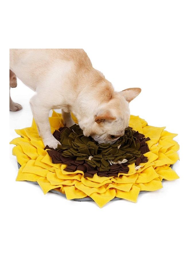 NIBEMINENT Pet Snuffle Mat Yellow/Brown 48cm - Image 2