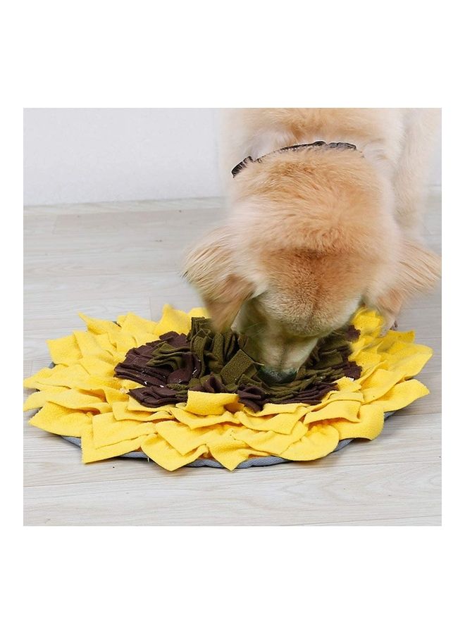 NIBEMINENT Pet Snuffle Mat Yellow/Brown 48cm - Image 3