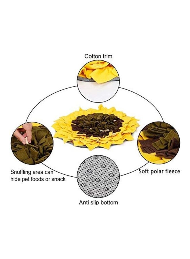NIBEMINENT Pet Snuffle Mat Yellow/Brown 48cm - Image 4