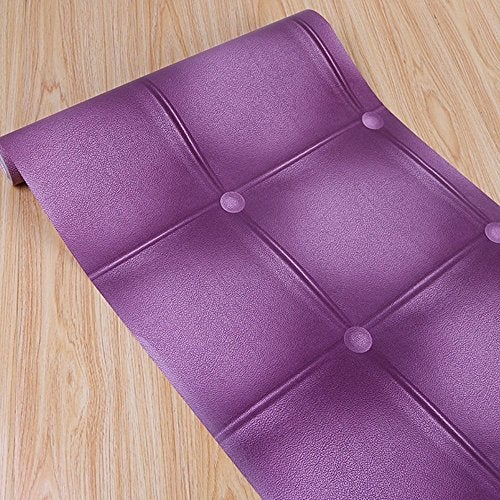 Yifely Purple Grid Contact Paper Removable Shelf Liner Drawer Sticker 17.7 Inch by 9.8 Feet - Image 1