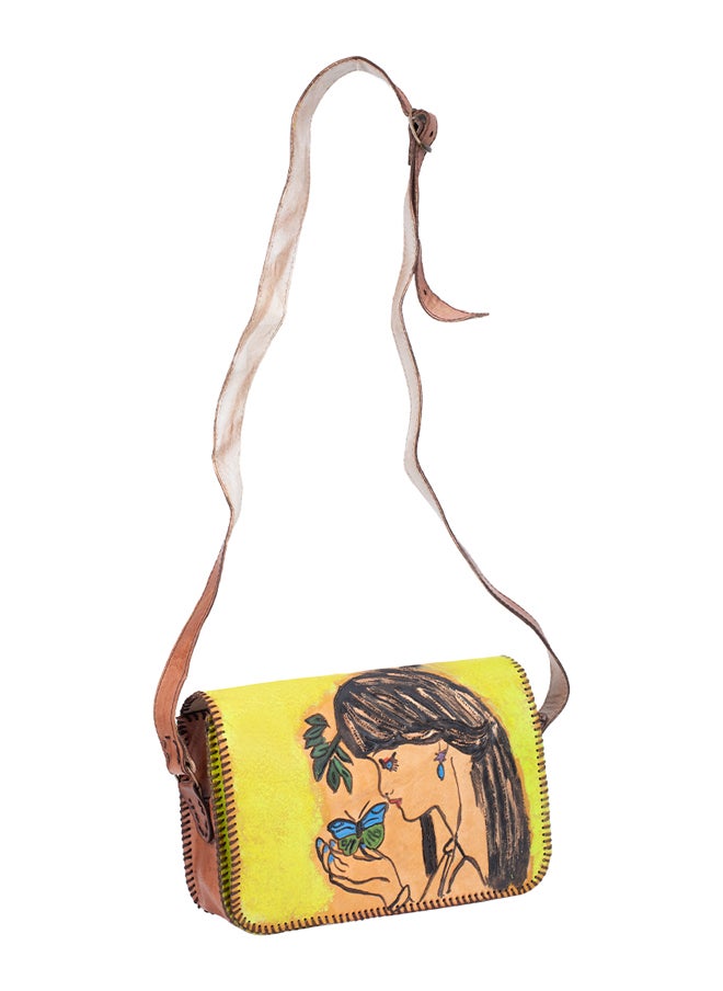 Sheer Fashionable Leather Crossbody Bag  - Image 1