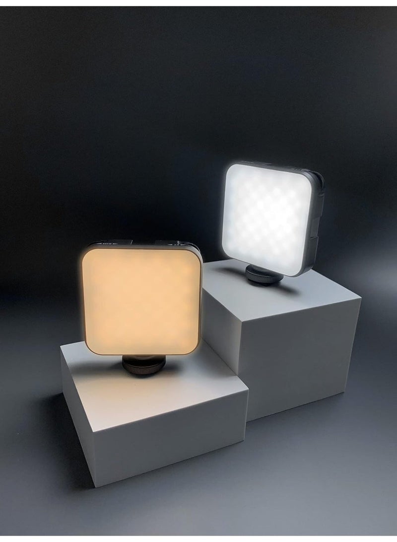 مصباح فيديو LED قابل لإعادة الشحن مع مشبك – 3 مستويات تعتيم للاجتماعات ومكالمات الفيديو – متوافق مع الكاميرا وعصا السيلفي وحامل ثلاثي - Image 4