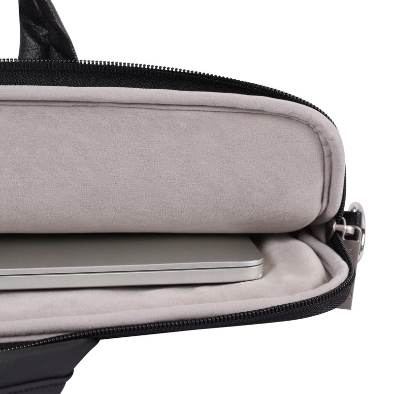 RAHALA Compact and fashionable, the Rahala 14 laptop bag is perfect for students or working women seeking a lightweight and chic laptop solution RS101-Black - Image 4
