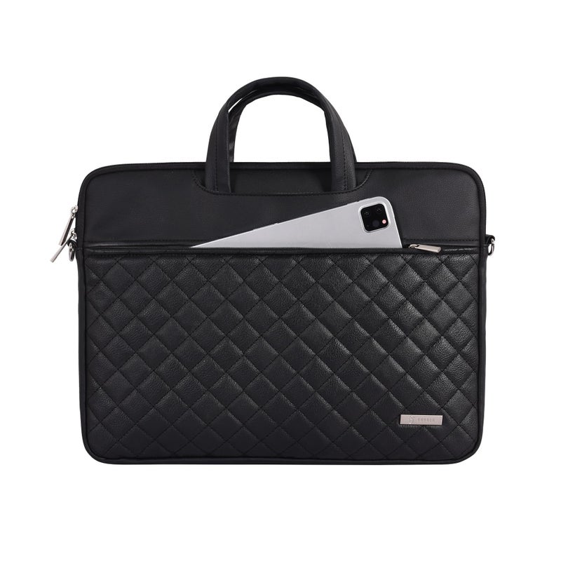 RAHALA Compact and fashionable, the Rahala 14 laptop bag is perfect for students or working women seeking a lightweight and chic laptop solution RS101-Black - Image 2