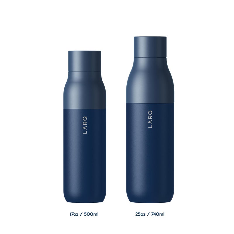 LARQ Bottle PureVis 25 oz - Self-Cleaning and Insulated Stainless Steel Water Bottle with UV Water Purifier and Award-winning Design | Reusable & Travel Friendly, Monaco Blue - Image 2