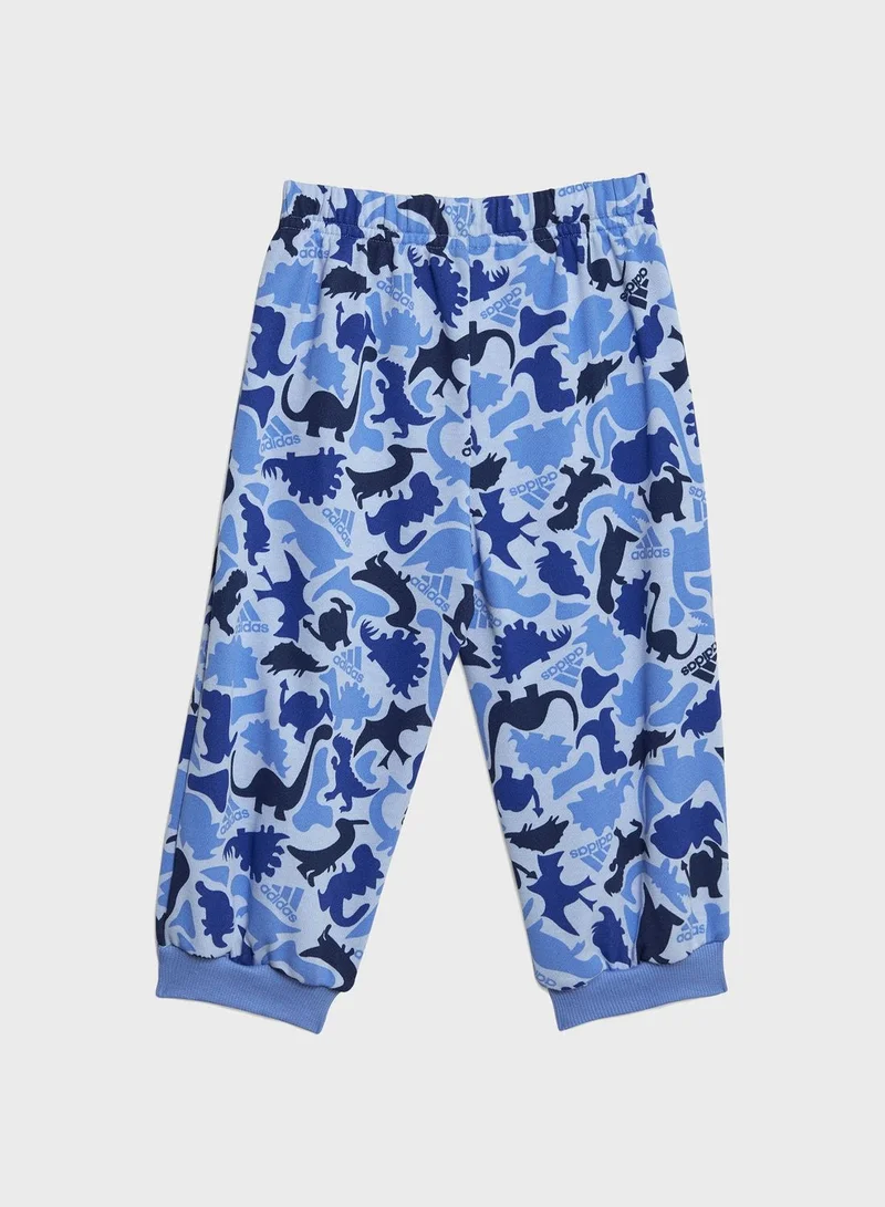 adidas طقم Dino Camo Allover Print French Terry Jogger