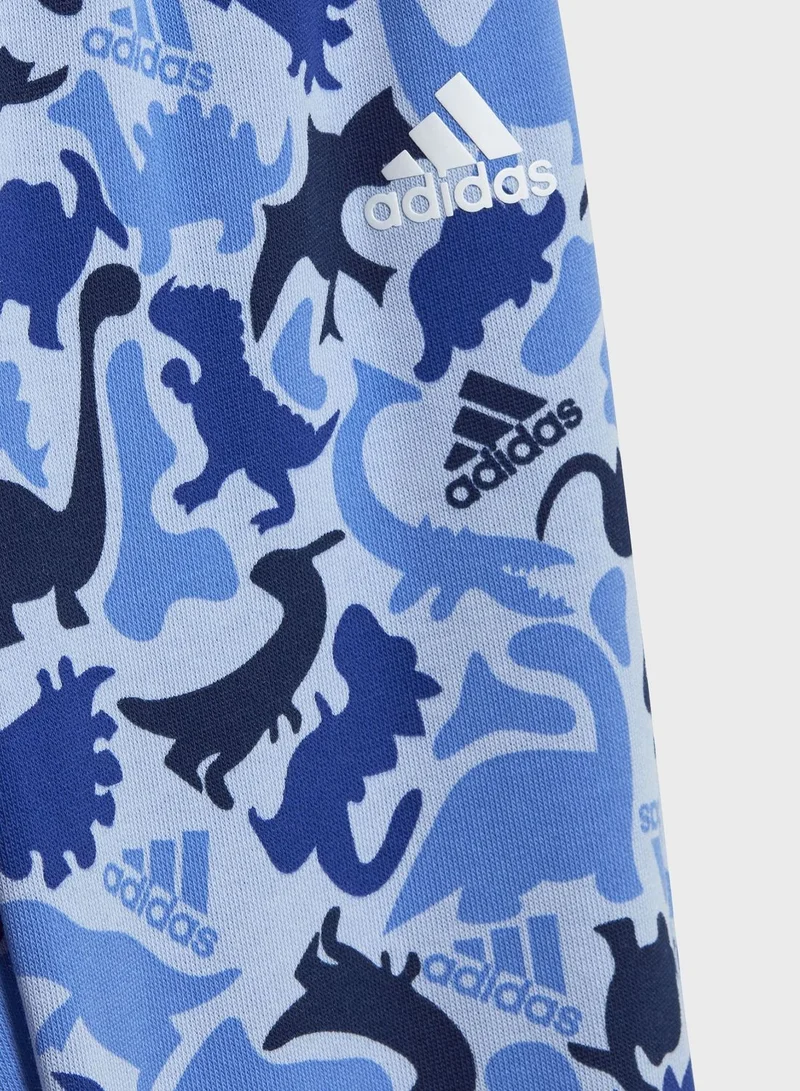 adidas طقم Dino Camo Allover Print French Terry Jogger