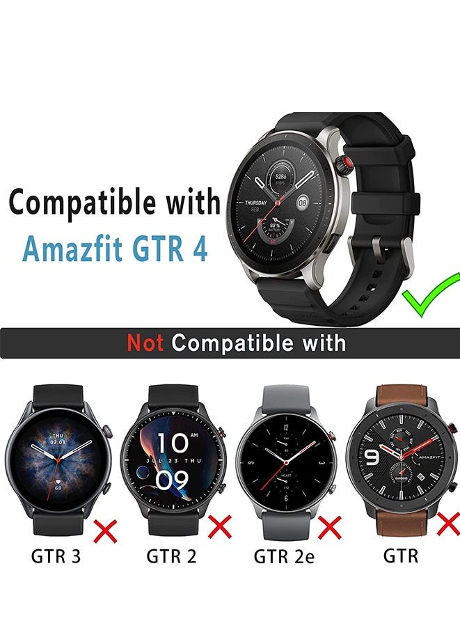 Case Compatible with Amazfit GTR 4 Soft TPU Anti-Scratch Protective Cover Black  - Image 2