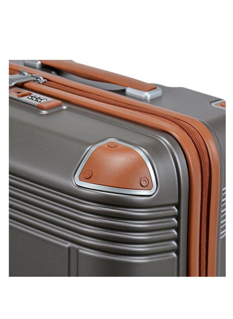 eminent Hard Case Travel Bag Large Luggage Trolley Polycarbonate Lightweight Suitcase 4 Quiet Double Spinner Wheels With Tsa Lock KK10 Gold Grey  - Image 5