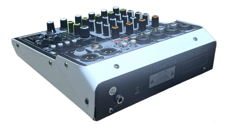 K-H HT4 Bluetooth Compatible Professional Portable Digital DJ Mixer Console w/USB 4 Channel Mixer Audio Interface-Mixing Boards For Studio Recording,Black (4-Channel) - Image 3