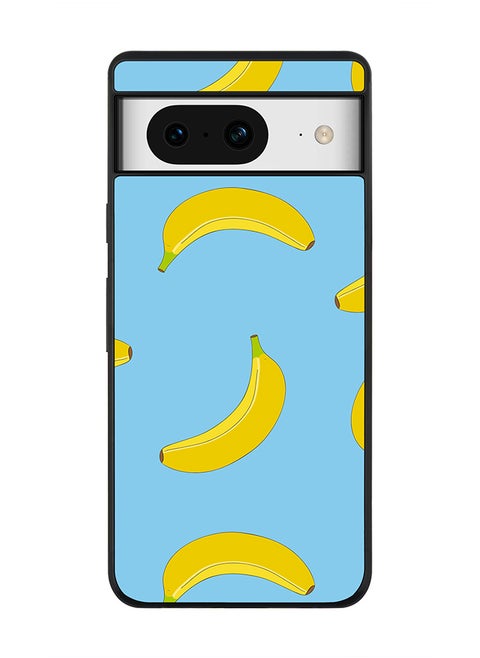 Rugged Black Edge case for Google Pixel 8, Custom Slim fit Flexible Anti Drop Thin Phone Case Cover - Rolling Bananas
