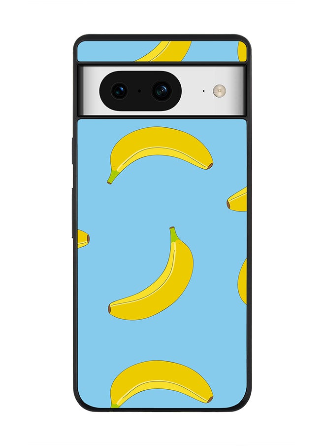 Stylizedd - Rugged Black Edge case for Google Pixel 8, Custom Slim fit Flexible Anti Drop Thin Phone Case Cover - Rolling Bananas - Image 1