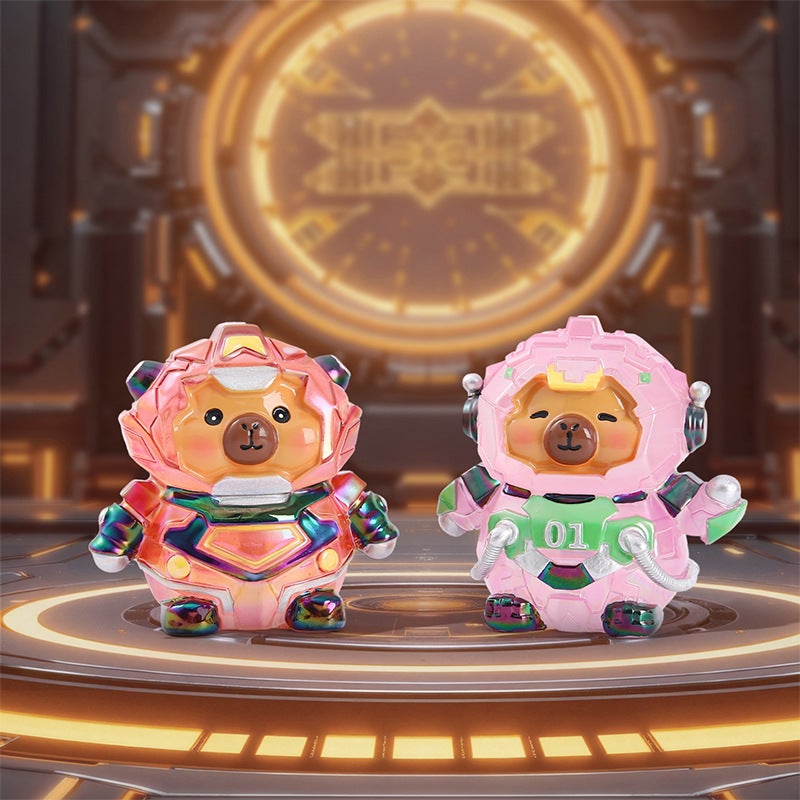 Popular Cartoon Super Mecha Capybara Blind Box Children's Trendy Resin Ornaments Student Gifts Decorations Wholesale - Image 5