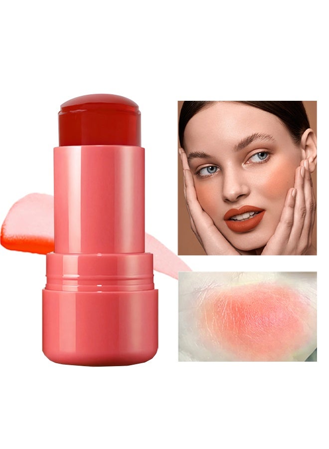 Vibely Blush Lip Stick - Jelly Lip & Cheek Tint Blush Cream,Fruit Jelly Blush and Lip Tint Stick #V02 - Image 1