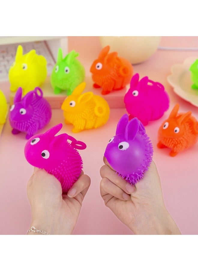 Flash Rabbit Elastic Ball Fur Ball Children's Luminous Toy Children Night Market Stall Stall Boys And Girls Gift-Specifications:Luminous Three-section Caterpillar Mixed Hair (20 PCs/box, 480 PCs/box) - Image 5