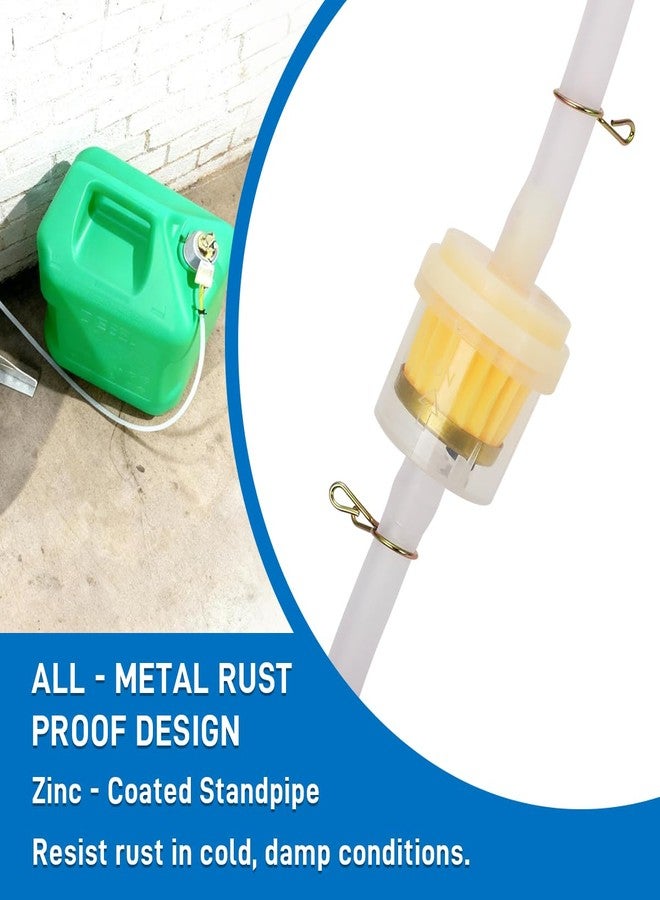 MOTOQUEEN For Diesel Heaters, Extra Capacity Fuel Tank Standpipe Kit, All-Metal Rust-Proof Cap with 36" Tubing & Filter, Extend Runtime 5X - Image 4