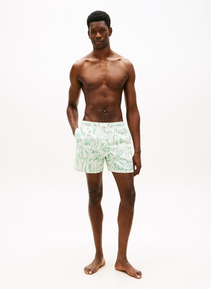 TOMMY HILFIGER Print Mid Length Swim Shorts - Image 4