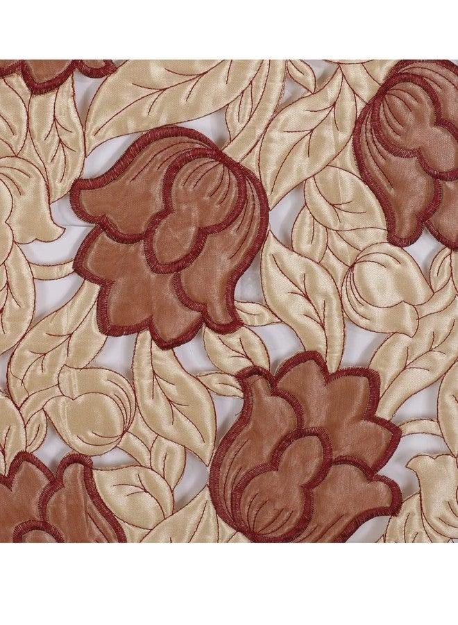 MONKDECOR Attractive Floral Cutwork Design Centre Table Runner (Size- 16x33 Inches) Quilt - Image 4