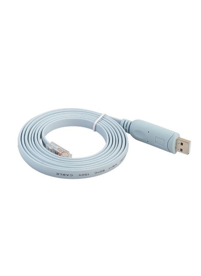 NIBEMINENT - USB Console Adapter Cable For Cisco Router Light Blue - Image 1