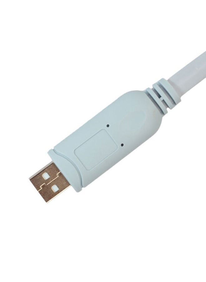 NIBEMINENT - USB Console Adapter Cable For Cisco Router Light Blue - Image 1