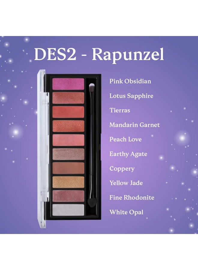 DAZLLER Eyeshadow 10In1 Palette10G Des2 Velvety Texture No Patchiness Easy Blending With Spongebrush Applicator (Multicolor) - Image 4
