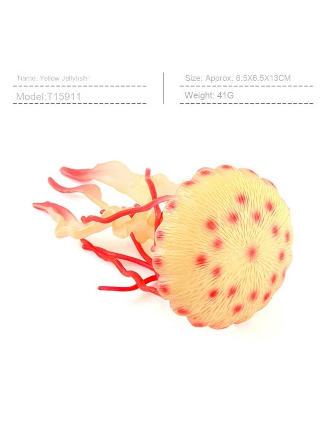 NIBEMINENT Realistic Ocean Underwater Jellyfish Model - Static Desktop Figurine Decoration