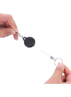 Dilwe Keychain, Retractable Portable Badge Reel Holder Reel Clip For Id Card  - Image 4