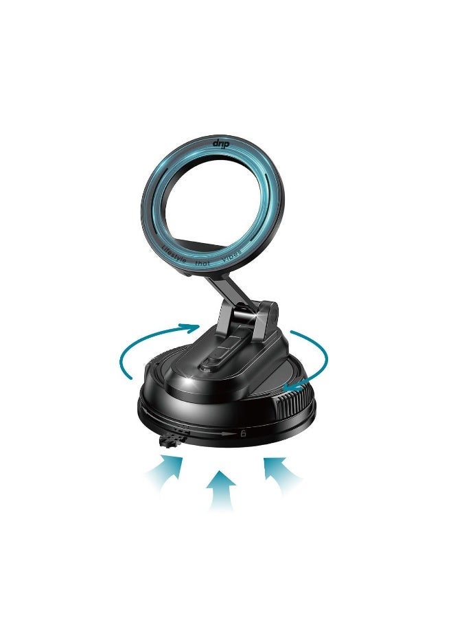 DRIP Unmatched Power & Ultimate Flexibility: Drip 360° Foldable Magnetic Phone Mount with Removable Base - Image 1