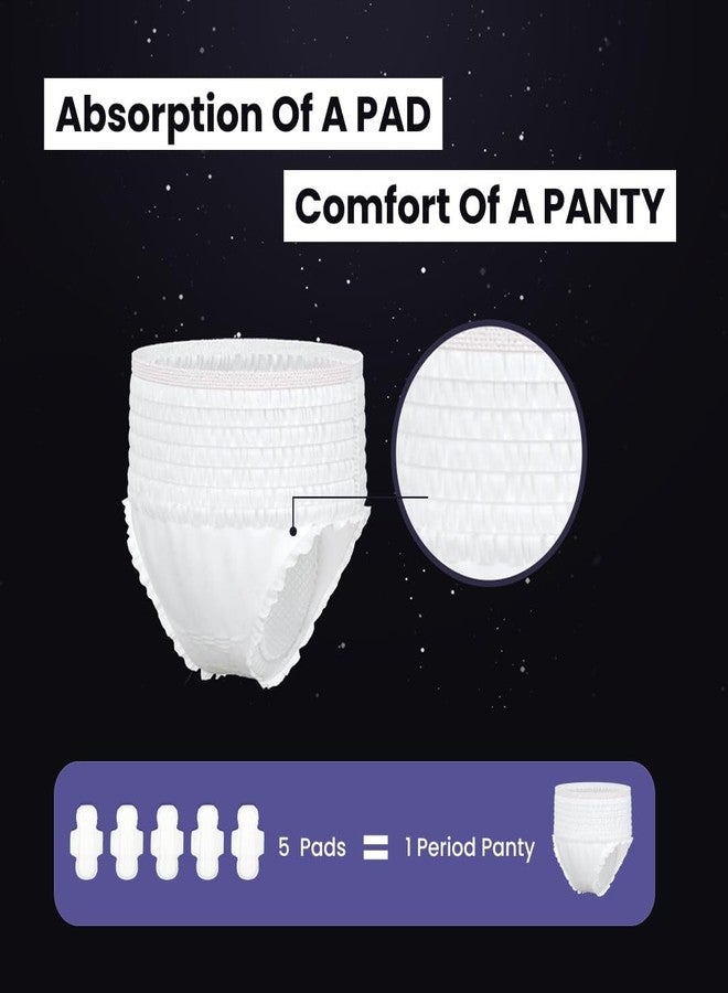 ZOY Disposable Period Panties M-L for Women | 360° Leak-Proof Protection, High Absorbency (Up to 12 Hours), Breathable & Rash-Free | All-in-One Period Underwear for Heavy Flow, Overnight & Postpartum | Pack of 5 - Image 3