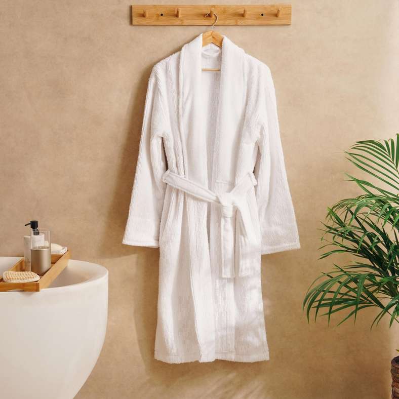 Audrey Microcotton Bathrobe L/XL - White