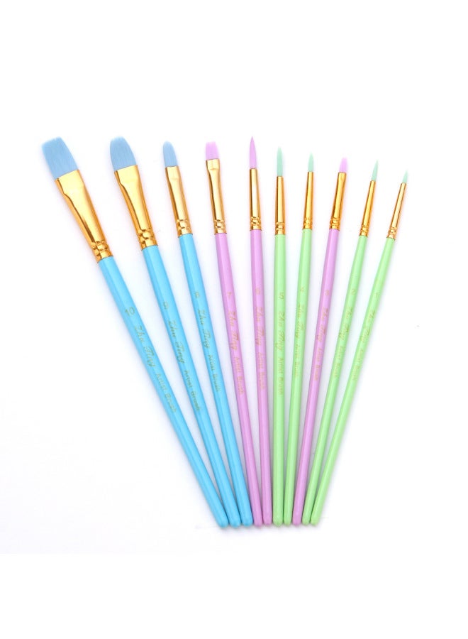 ZhuTing Pearlescent Blue Rod Watercolor Pen Set Nylon Hair Brush Oil Brush Set - Image 1