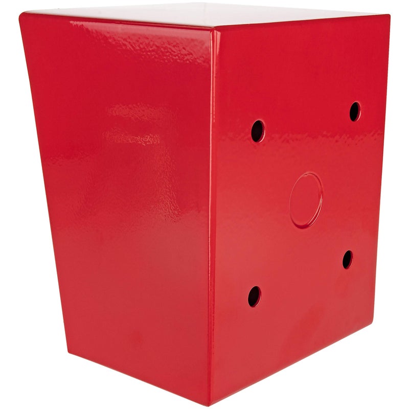 Fairly Odd Treasures Fire Safe Box For Home With 2 Keys - Stainless Steel Wall-Mounted Firebox  Water & Fire Proof Lock Boxes For Home  4.15"" X 4.50"" X 5.53""- Red - Image 3