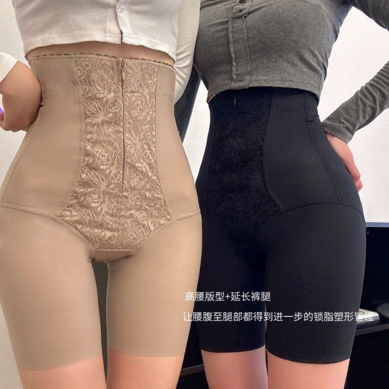 309# Black Branch Chain Buckle T Plastic Barbie Hip Safety Pants Traceless High Waist Breathable Belly Thin Comfortable Ladies Underwear - Image 2