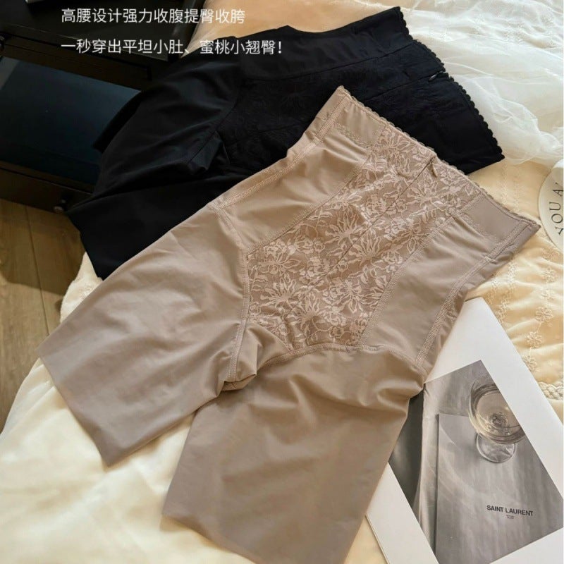 309# Black Branch Chain Buckle T Plastic Barbie Hip Safety Pants Traceless High Waist Breathable Belly Thin Comfortable Ladies Underwear - Image 5