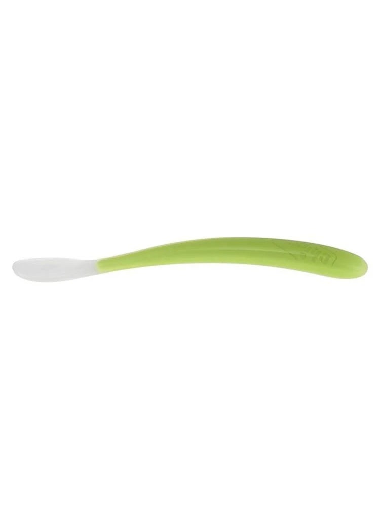 Chicco Mix & Match Softly Silicone Spoon 6m+ Green x1 - Image 2