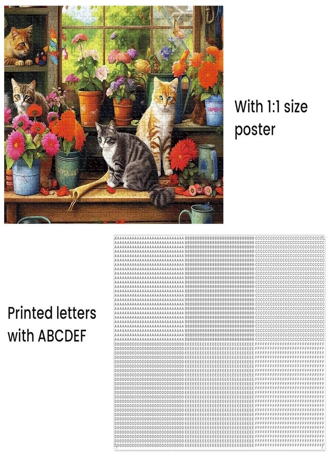 Edsjegn 500 Piece Puzzle for Adults-Cats and Flowers | Recycled Cardboar Jigsaw Puzzles 500 Pieces | Challenging Family Activity Great Gift Idea for Family Friends | Difficult Puzzles Size 20.5 x 15 inches - Image 5