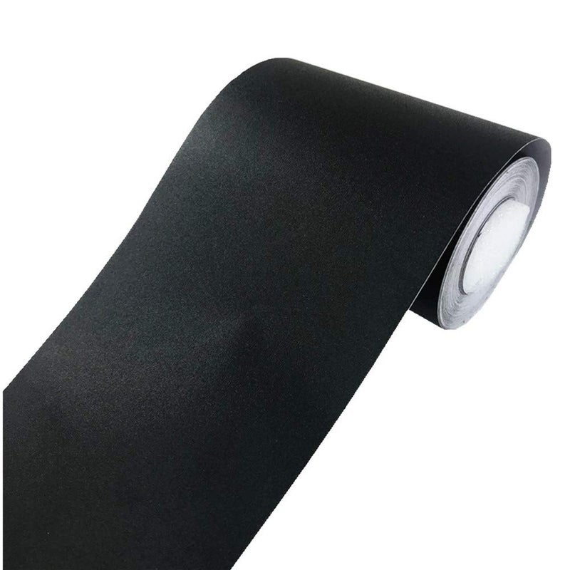 Yija Self Adhesive Black Frosted Wallpaper Border Stick Waterproof Wall Border Easy to Apply Kitchen Bathroom Tiles Sticker 42x393 inch