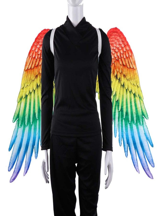 Alodidae 3D Angel Wings Costume with Elastic Straps Halloween Party Mardi Gras Cosplay Accessory (Rainbow Pride) - Image 2