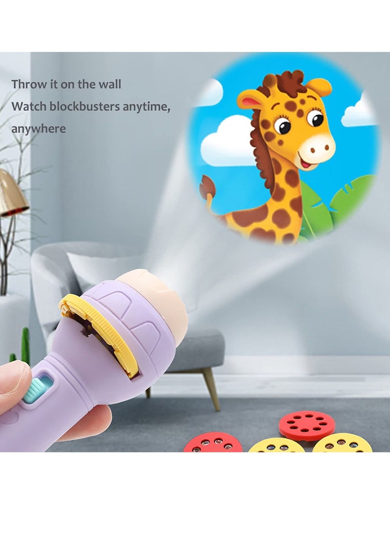 Y&D - 3 Slide Projection Flashlight with 9 Slides, Children's Cognitive Lamp Toy Slides Educational Learning Bedtime Wall Night Light - Image 1
