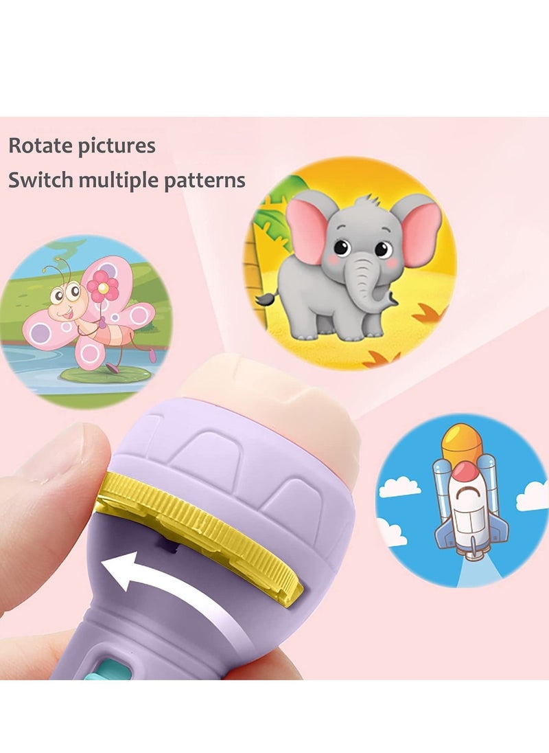 Y&D - 3 Slide Projection Flashlight with 9 Slides, Children's Cognitive Lamp Toy Slides Educational Learning Bedtime Wall Night Light - Image 1