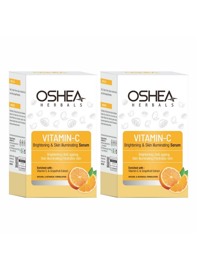 أوشيا مصل الوجه لتفتيح وإضاءة البشرة بالأعشاب للبشرة العادية | يرطب ويقاوم الشيخوخة | غني بفيتامين C ومستخلص الجريب فروت 30 مل (عبوة من قطعتين) - Image 1