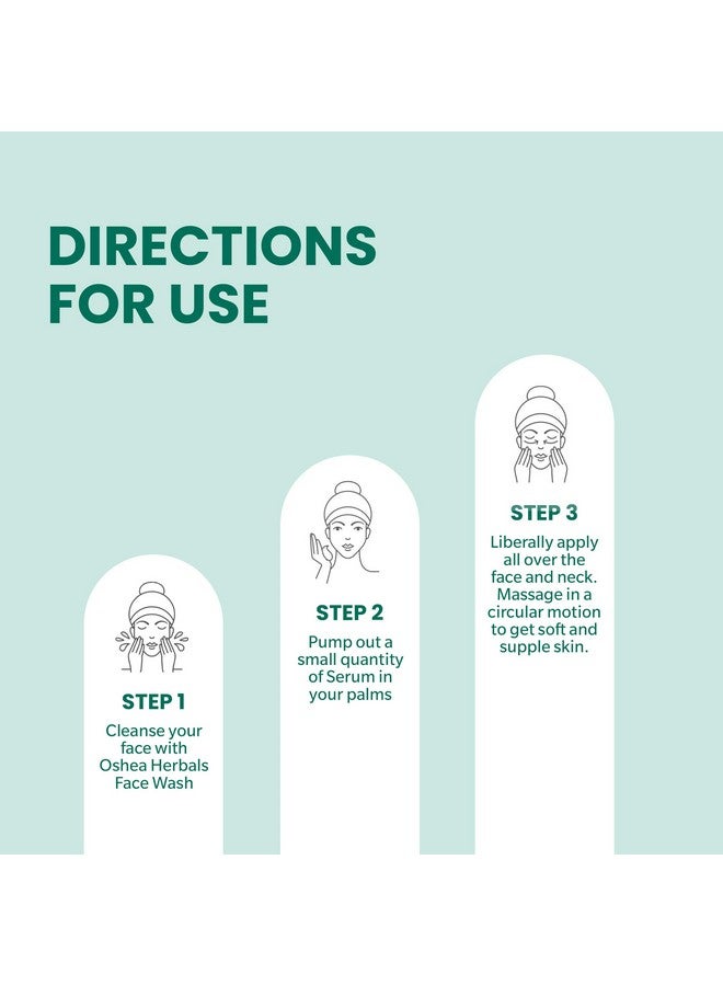 أوشيا مصل الوجه لتفتيح وإضاءة البشرة بالأعشاب للبشرة العادية | يرطب ويقاوم الشيخوخة | غني بفيتامين C ومستخلص الجريب فروت 30 مل (عبوة من قطعتين) - Image 3