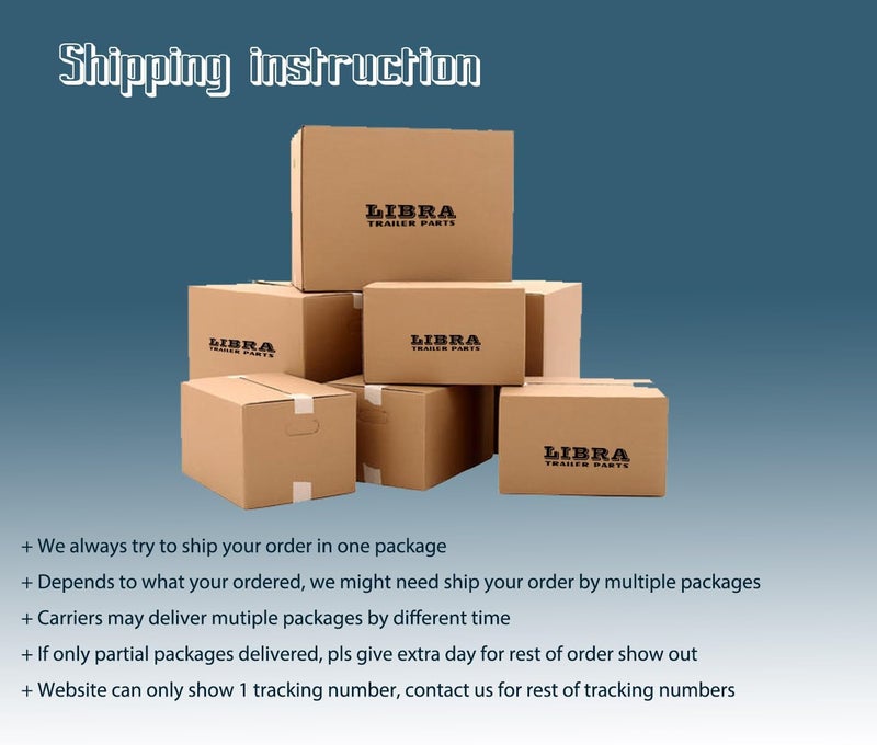 LIBRA 2 Steel Trailer Light Boxes with 6" LED Oval Tail Lights & 2" LED Round Side Lights - Image 2