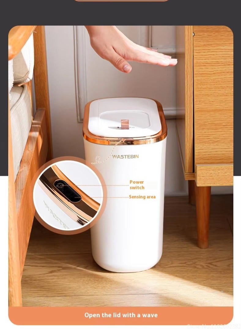 DubaiGallery Narrow Automatic Sensor Trash Can, Smart Bathroom Trash Can, Toilet Trash Can, Kitchen Trash Can, Home, 12L  - Image 4