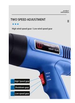 Generic Corded Heat Gun Portable Hot Air Gun 1500W with 2 Temperature Gear for Shrink Wrapping, Industrial Plastic Soldering,Tube Bending,Automotive film,Removing Old Paint Film and Adhesives  - Image 5
