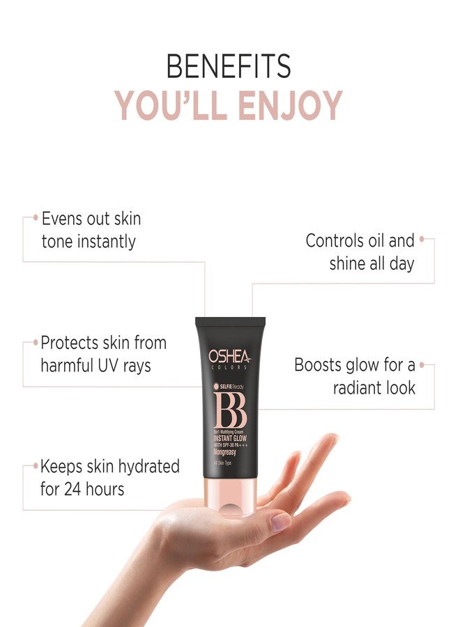 Oshea Colors Mattifying BB Cream for All Skin Types | Non Greasy & Instant Glow with SPF 30 PA +++ | Enriched with Aloe Vera, Turmeric & Licorice Extracts (000 Light Warm) 30g - Image 5