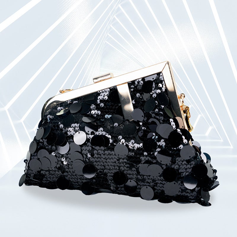 New High-Grade Sequined Evening Bag Ladies Ladies Handbag All-Match Dress Evening Bag - Image 5