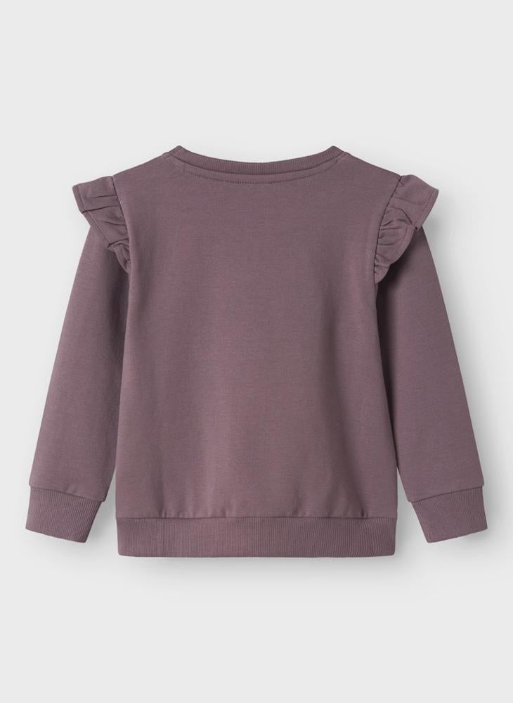 نيم ات كنزة قطنية مطبوعة برقبة دائرية للأطفال - Image 2