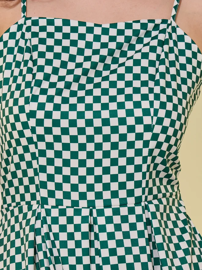 Take Two Checkerboard Ruffle Dress